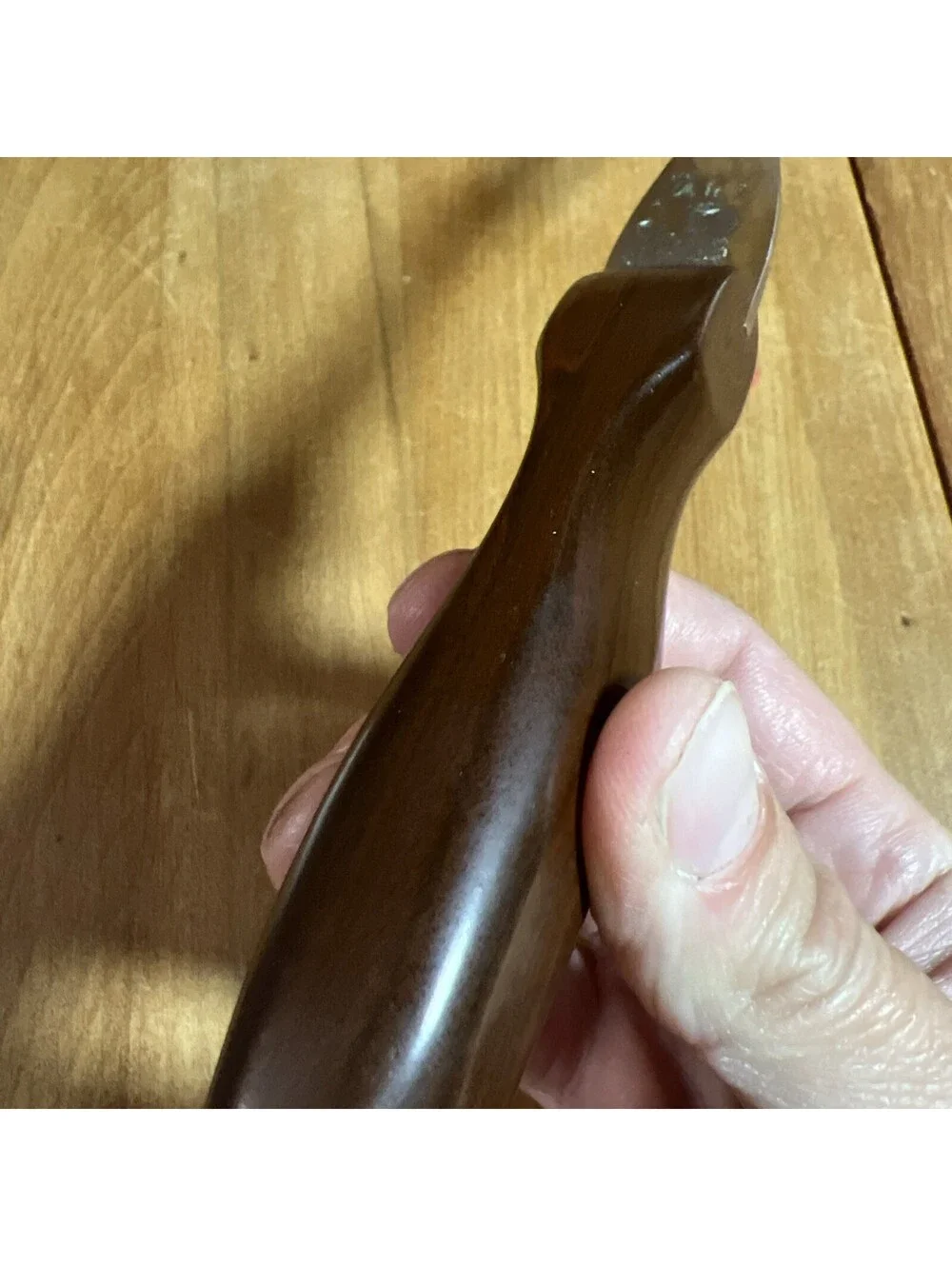 Vintage Cutco No. 27 Carving Fork Brown Handle